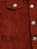 Unisex Organic Cotton Woven Full Sleeve Logo Embroidered Jacket - Brown - Image 4