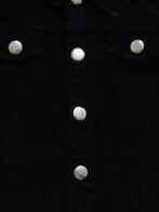 Unisex Organic Cotton Woven Full Sleeve Logo Embroidered Jacket - Black - Image 3
